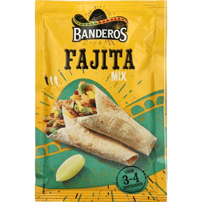 Banderos Fajita tortilla kruidenmix Zakje 28 g