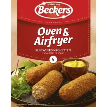 Beckers Oven & Airfryer Rundvlees Kroketten 4 x 80 g