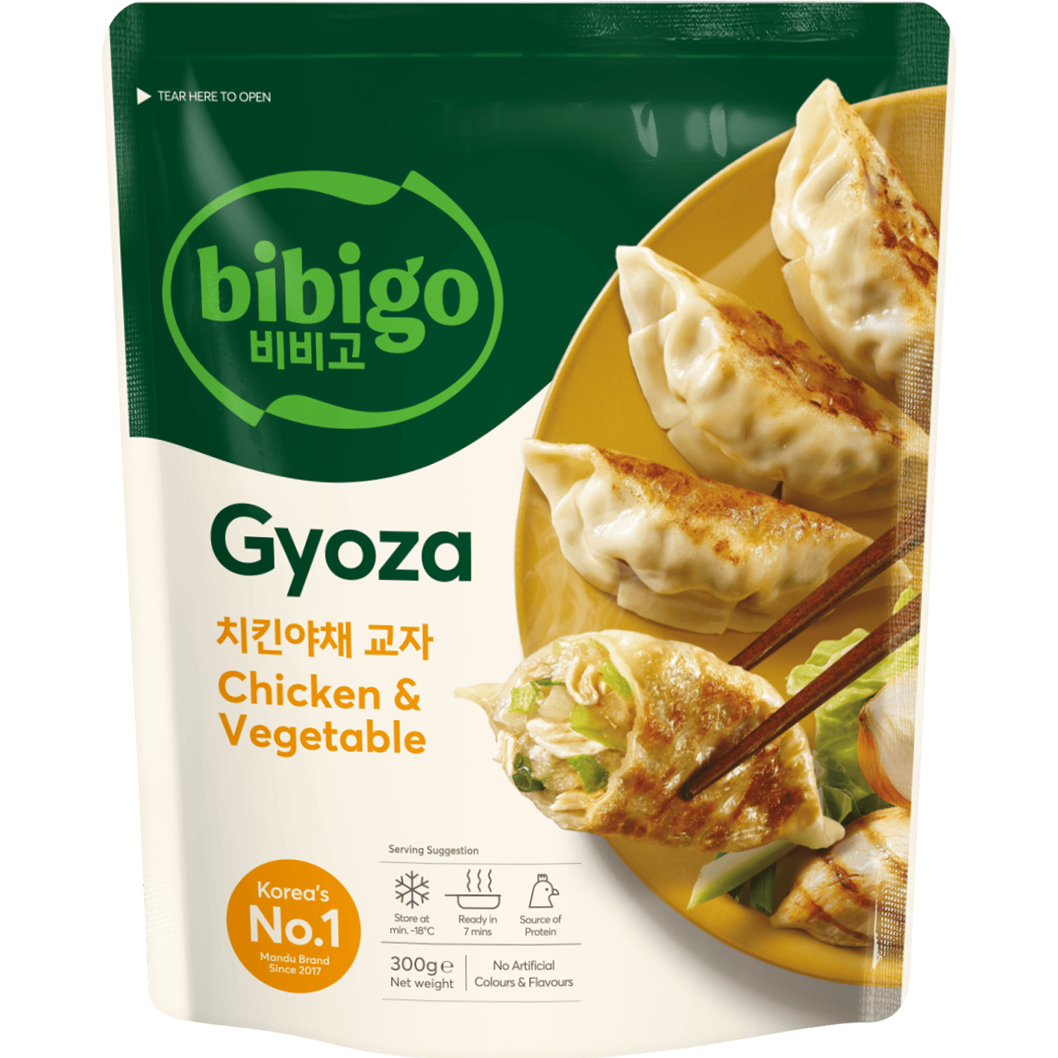 Bibigo Gyoza Kip &amp; Groenten Stazak 300 g