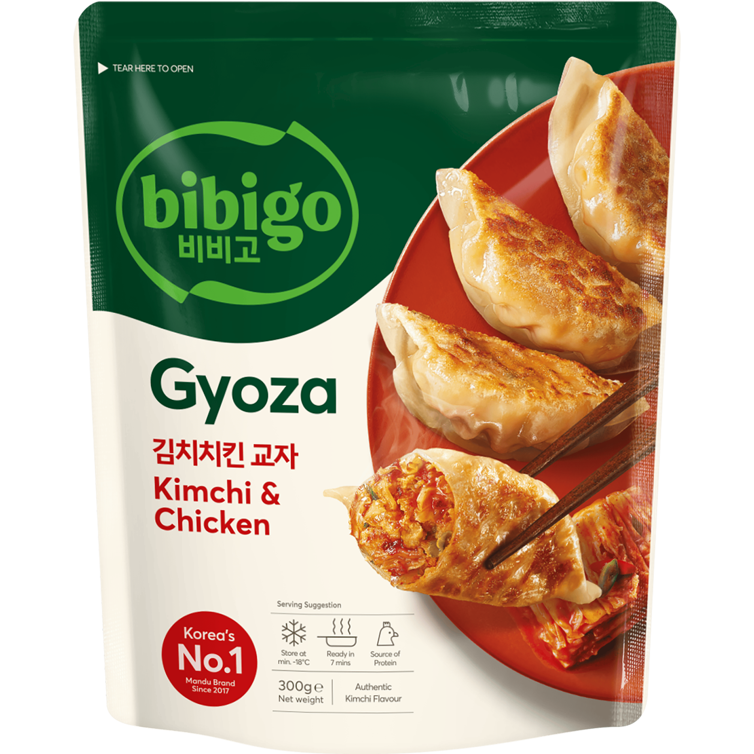 Bibigo Gyoza Kimchi &amp; Kip Stazak 300 g