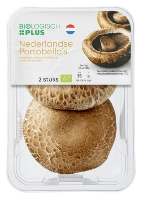 Biologisch PLUS Portobello biologisch Tray 2 st