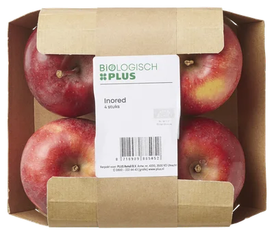 Biologisch PLUS Handappel biologisch Bakje 4 st