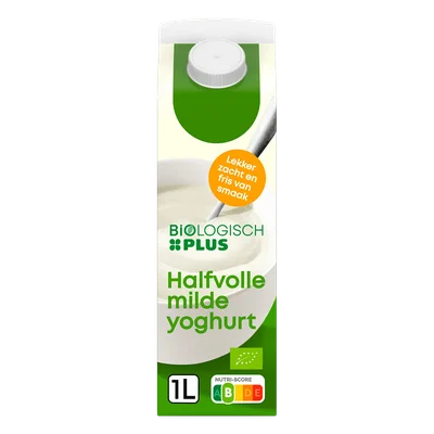 Biologisch PLUS Milde halfvolle yoghurt biologisch Pak 1000 ml