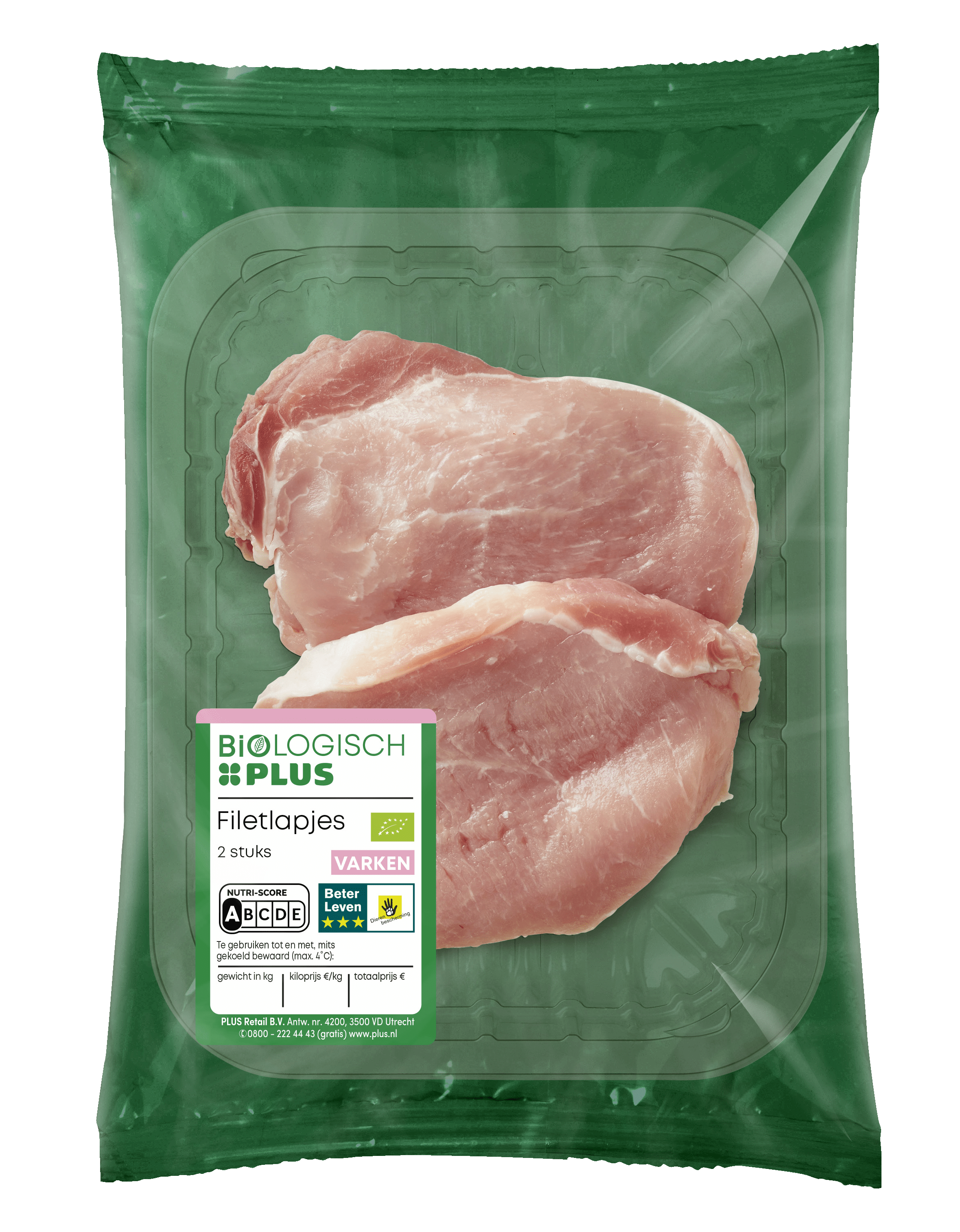 Biologisch PLUS Filetlapjes 2 stuks