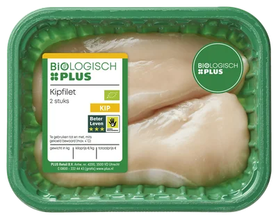 Biologisch PLUS Kipfilet 2 stuks 325 gram