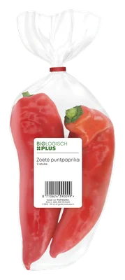 Biologisch PLUS Zoete puntpaprika biologisch Stuk 2 st