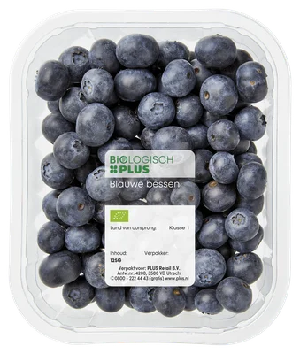 Biologisch PLUS Blauwe bessen biologisch Bakje 200 g