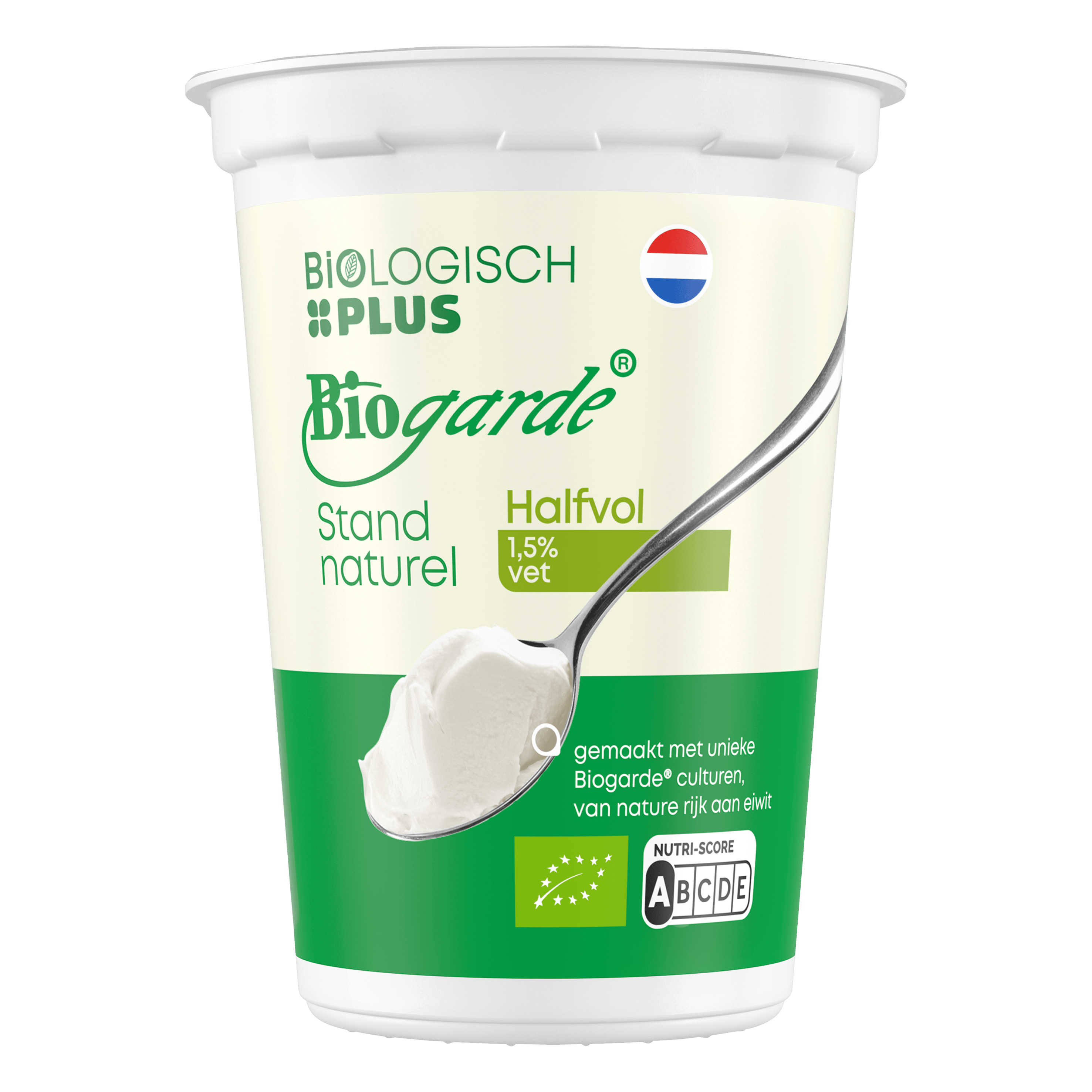 Biologisch PLUS Biogarde stand yoghurt 1,5% Kuipje 500 g