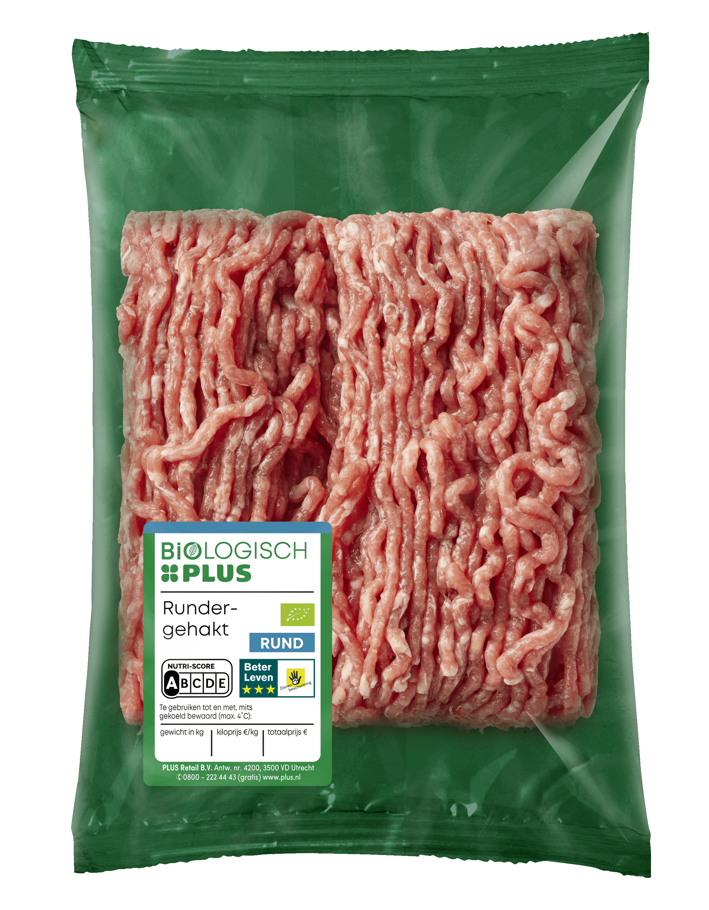 Biologisch PLUS Rundergehakt Wikkel 250 g