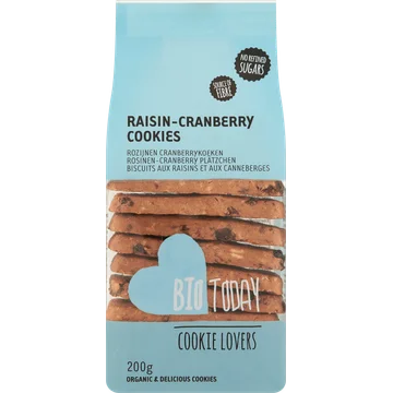 BioToday Rozijn-Cranberrykoeken 200 g