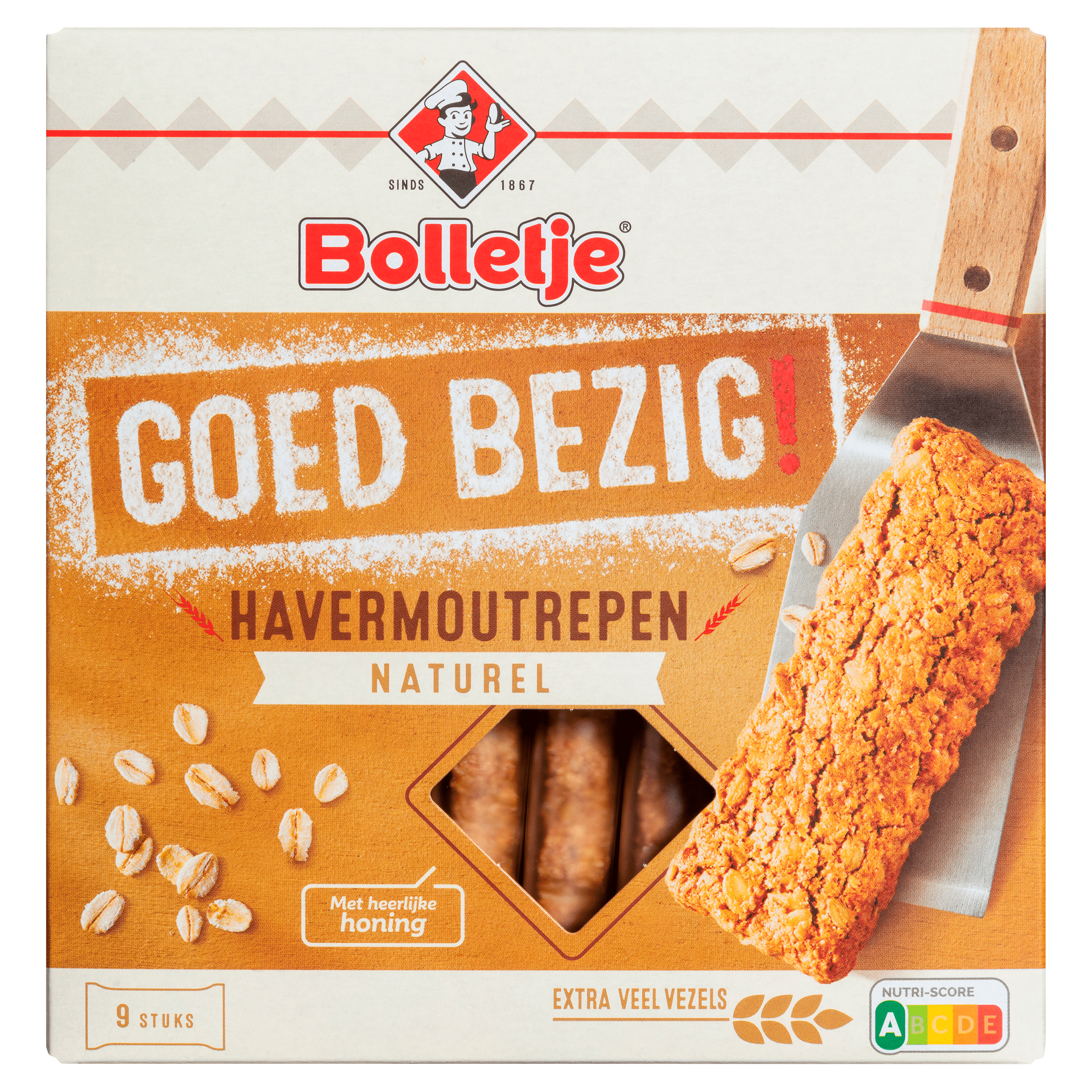 Bolletje Goed bezig stevige havermoutrepen Doos 210 g