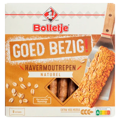 Bolletje Goed bezig stevige havermoutrepen Doos 210 g