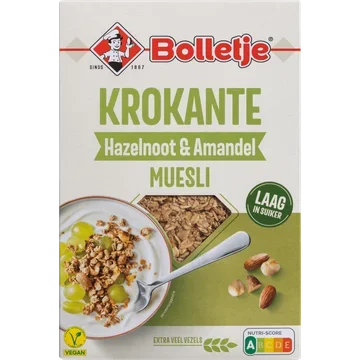 Bolletje Krokante Hazelnoot & Amandel Muesli 375 g