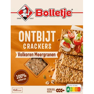 Bolletje Ontbijt Crackers Volkoren Meergranen 4 x 3 Stuks 250 g