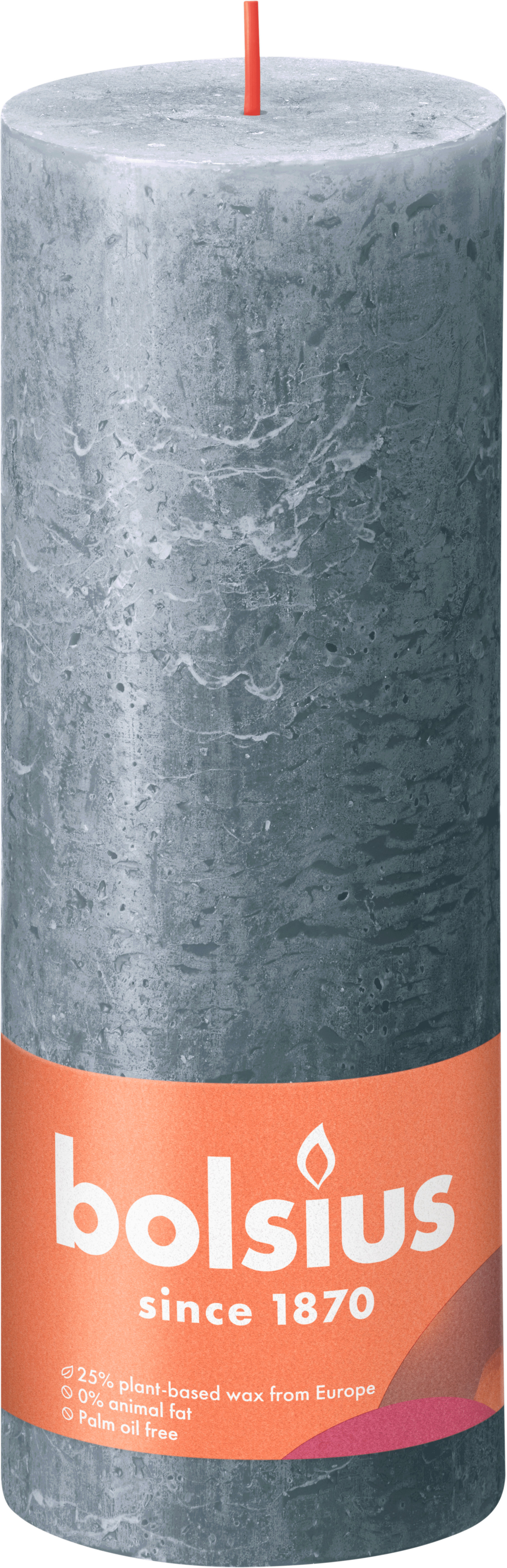 Bolsius Rustiek stompkaars 130/68 Slate Blue Stuk 1 st