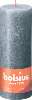 Bolsius Rustiek stompkaars 130/68 Slate Blue Stuk 1 st