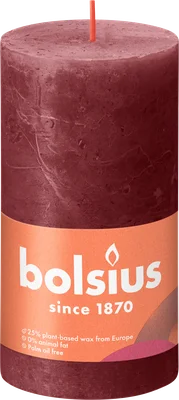 Bolsius Rustiek stompkaars 130/68 Velvet Red