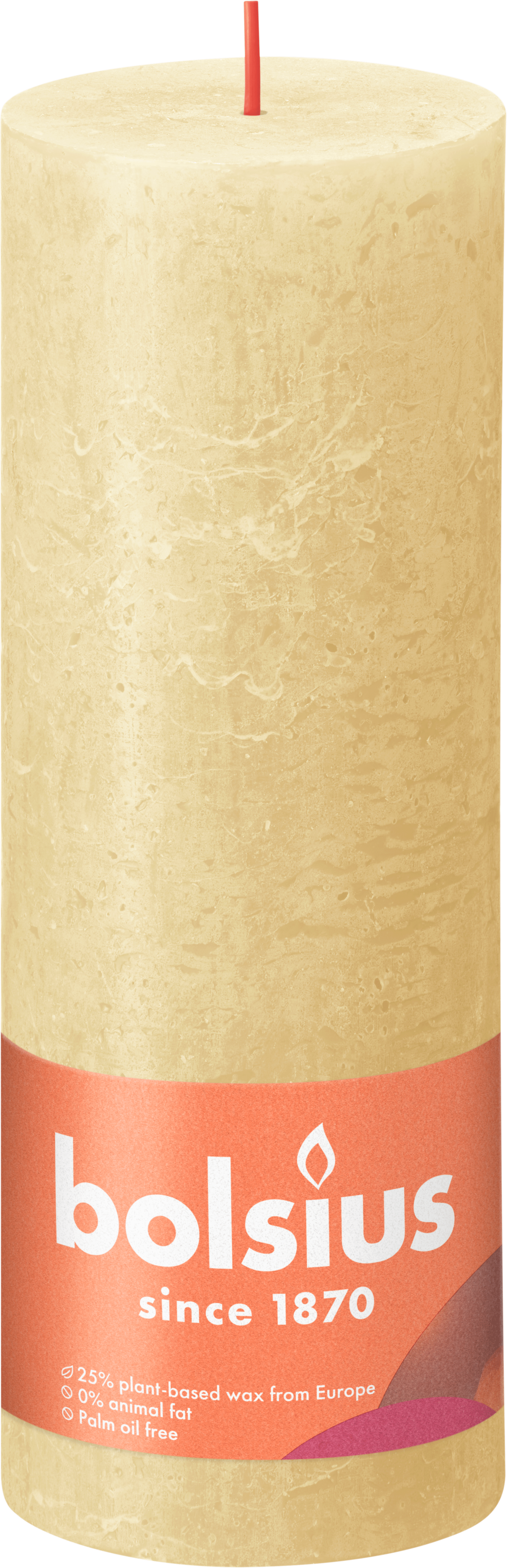 Bolsius Rustiek stompkaars 190/68 oat beige Stuk 1 st