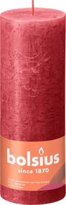 Bolsius Rustiek Shine 13cm Delicate Red Stuk 1 st