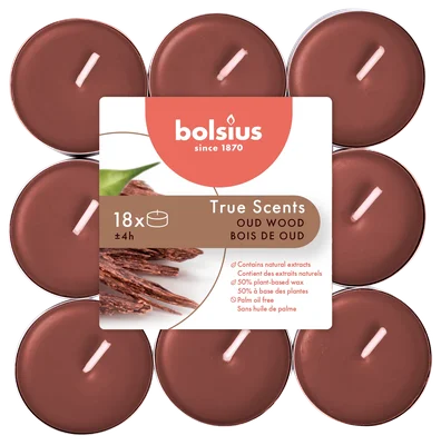 Bolsius Geurtheelicht true scents old wood Krimp 18 st