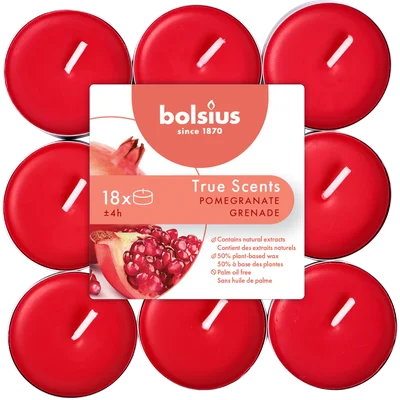Bolsius True Scents geurtheelichten Pomegranate rood