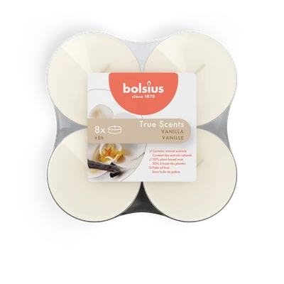 Bolsius Maxilicht true scents vanille Krimp 1 st