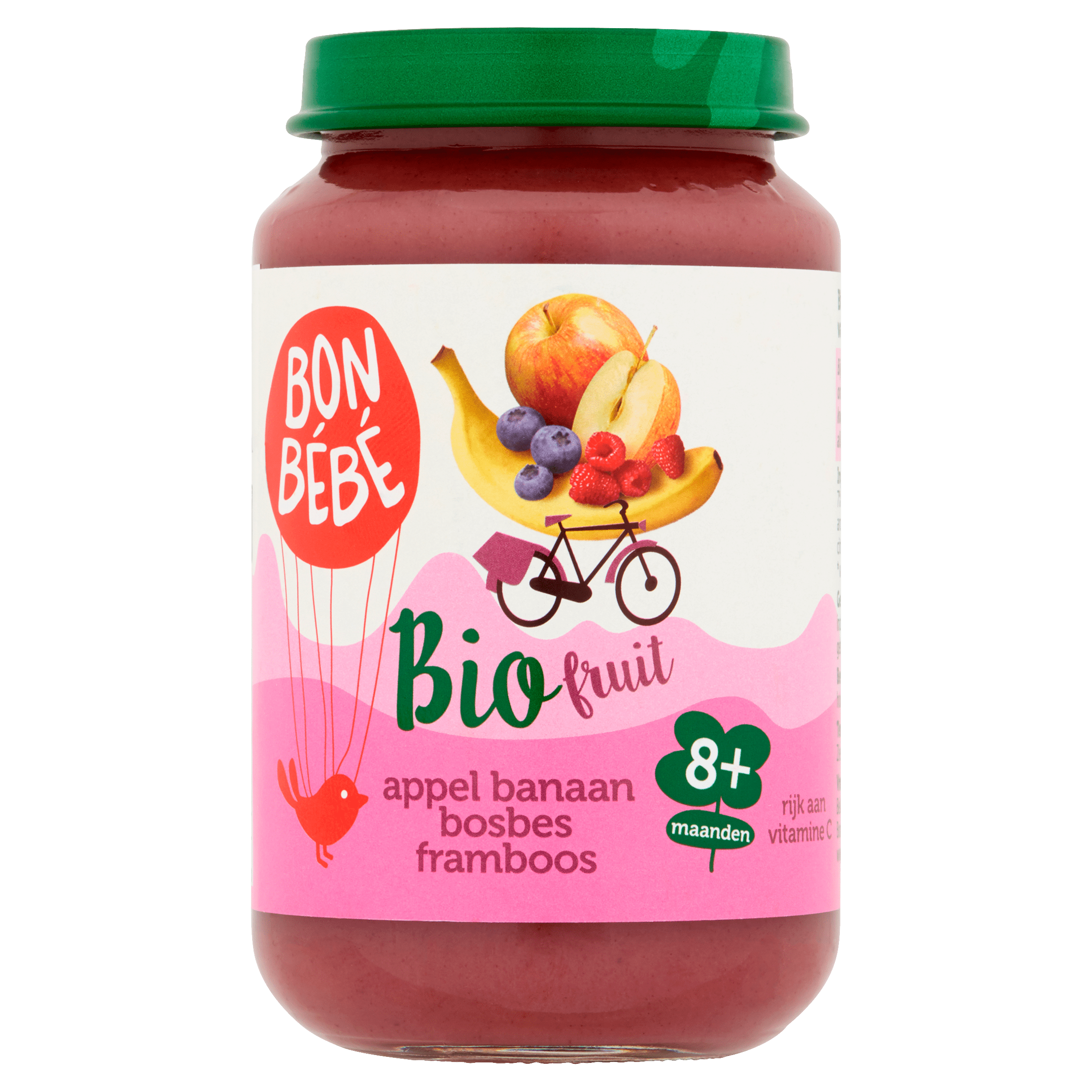 Bonbebe Bio 8mF0803 appel banaan bosbes framb Pot 200 g