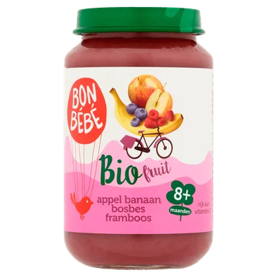 Bonbebe Bio 8mF0803 appel banaan bosbes framb Pot 200 g