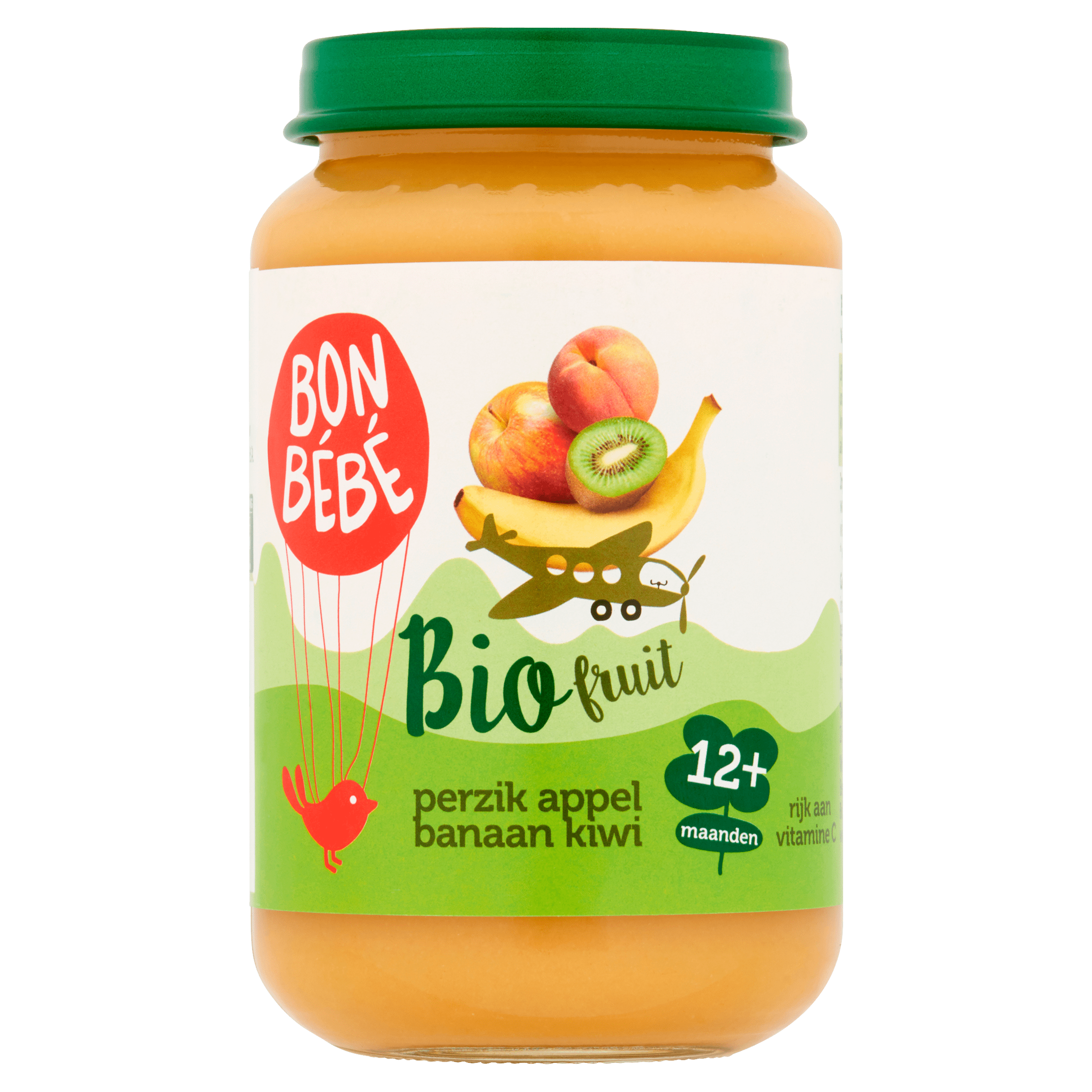 Bonbebe Bio 12mF1202 Perzik Appel Banaan Kiwi Pot 200 g