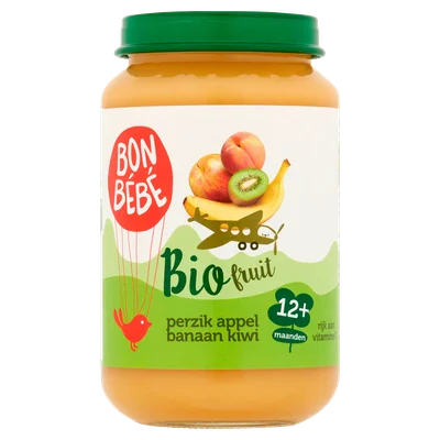 Bonbebe Bio 12mF1202 Perzik Appel Banaan Kiwi Pot 200 g