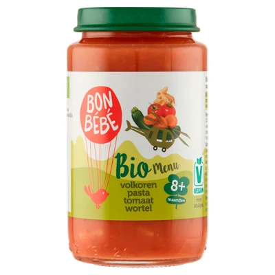 Bonbebe Bio M0811 volkoren pasta tomaat wortel