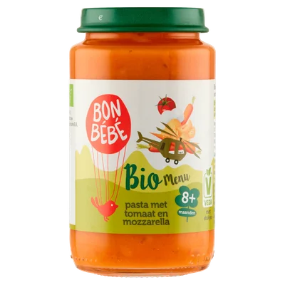 Bonbebe Bio M0812 pasta met tomaat mozzarella