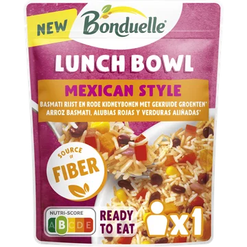 Bonduelle Lunch Bowl Mexican Style - Basmati rijst en rode kidneybonen met gekruide groenten 250g
