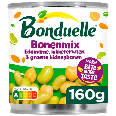 Bonduelle Bonenmix edame en kikkerwerten Blik 160 g