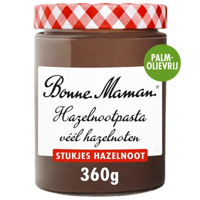 Bonne Maman Hazelnootpasta met stukjes noot Pot 360 g
