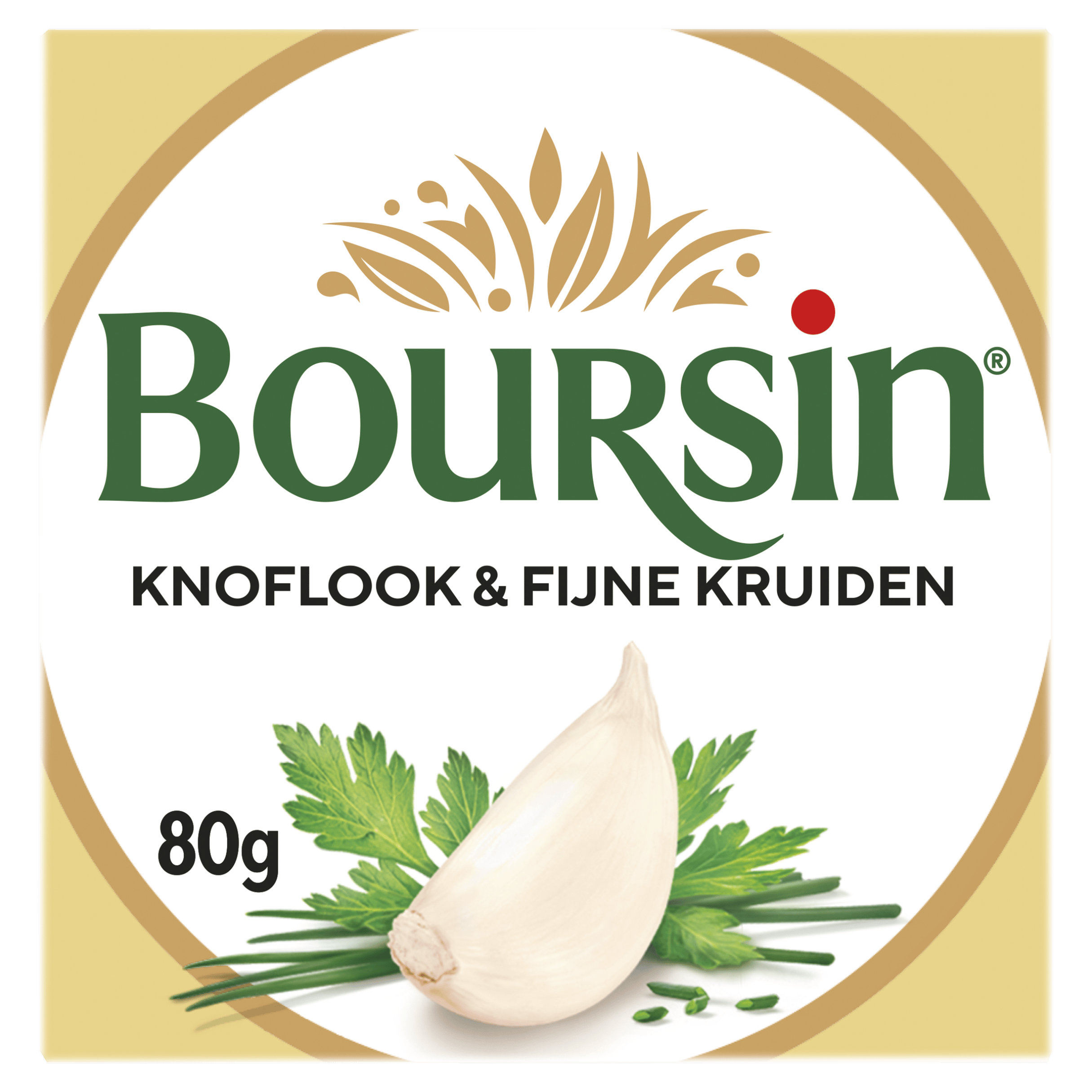 Boursin Roomkaas knoflook &amp; kruiden Doos 80 g