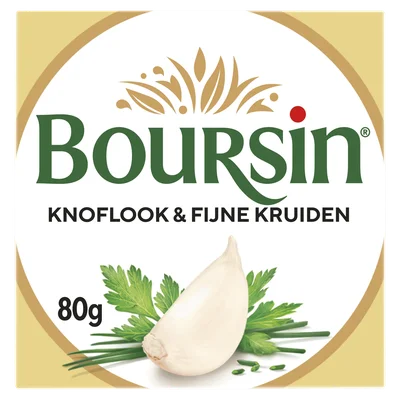 Boursin Roomkaas knoflook &amp; kruiden Doos 80 g