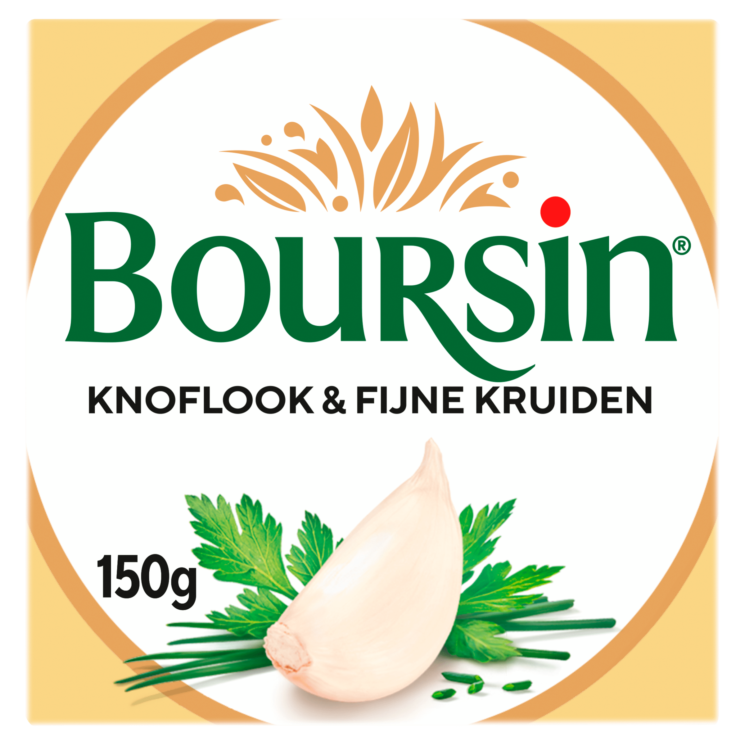 Boursin Roomkaas knoflook &amp; kruiden Doos 150 g