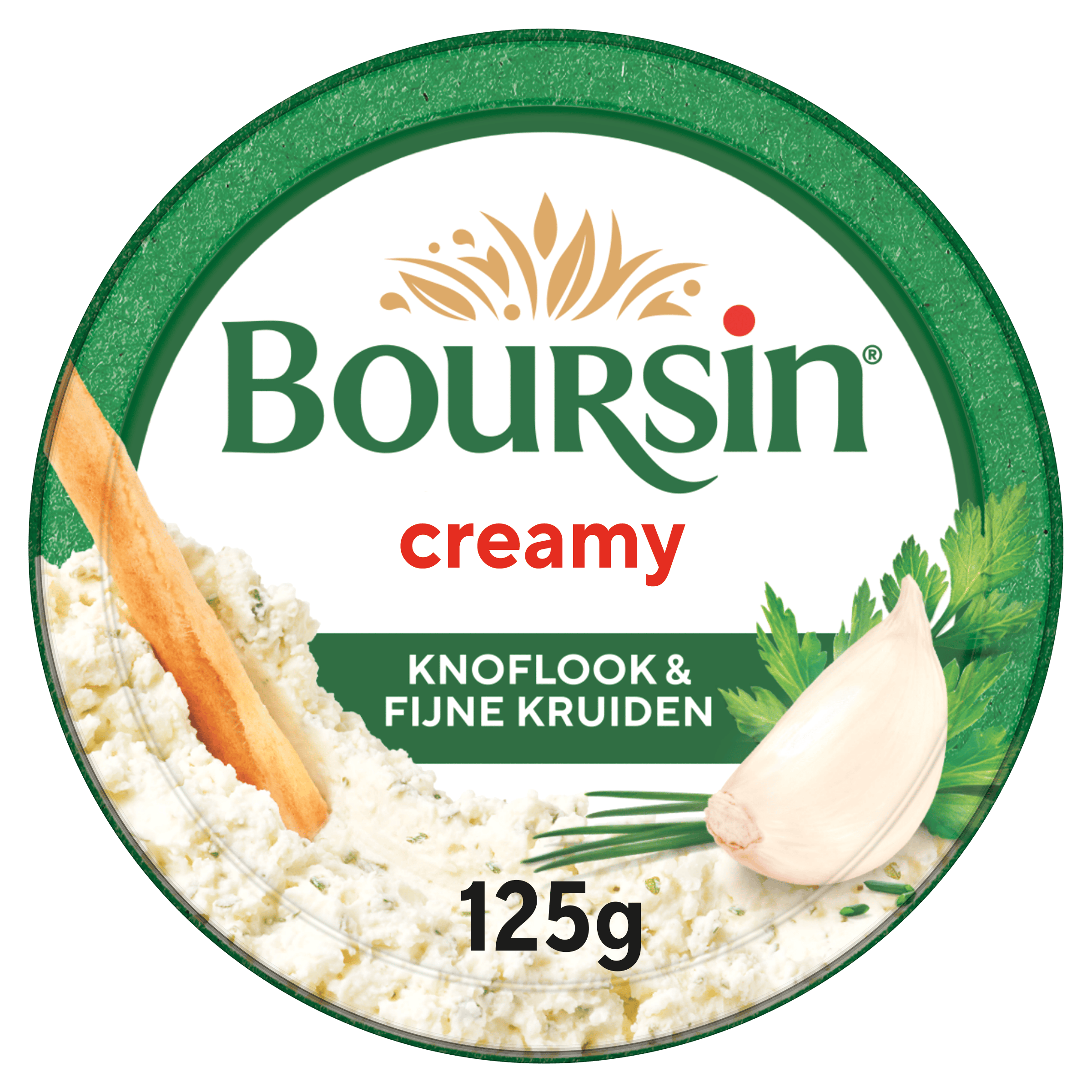 Boursin Zacht &amp; romig knoflook &amp; kruiden Kuipje 125 g