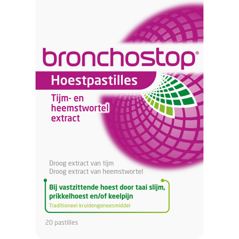 Bronchostop Hoestpastilles tijm- en heemstwortel