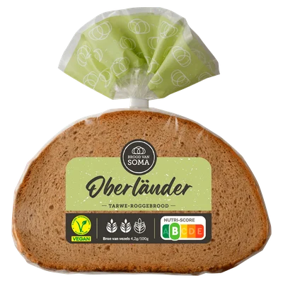 Brood van Soma Oberlander tarwe roggebrood