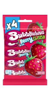 Bubblicious Strawberry 4-pack Set 148 g