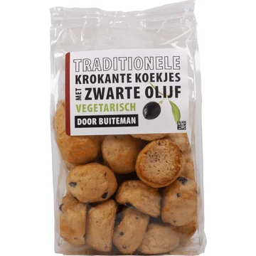 Buiteman Traditionele Krokante Koekjes met Zwarte Olijf 100 g