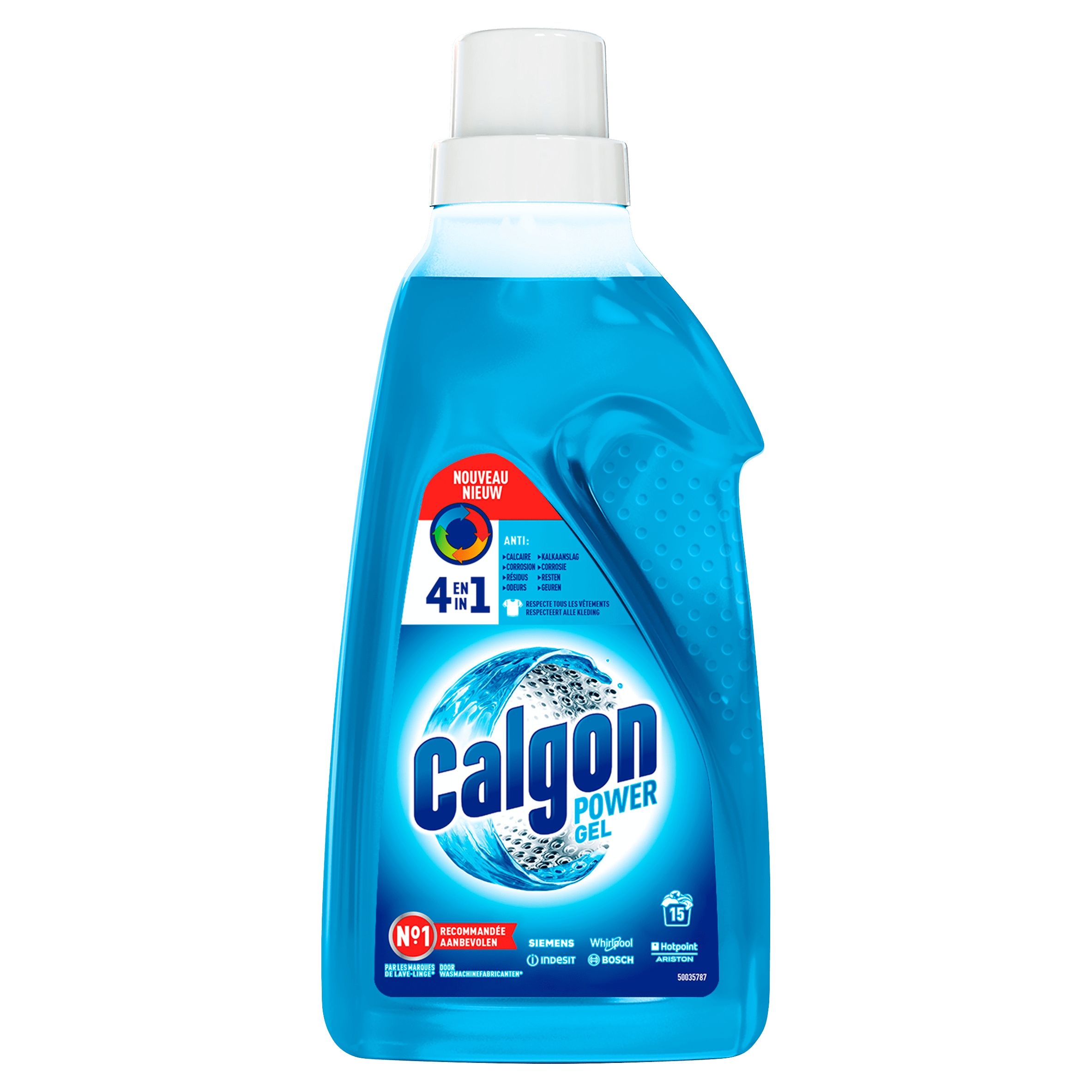 Calgon 4in1 Gel power gel 15sc Fles 750 ml