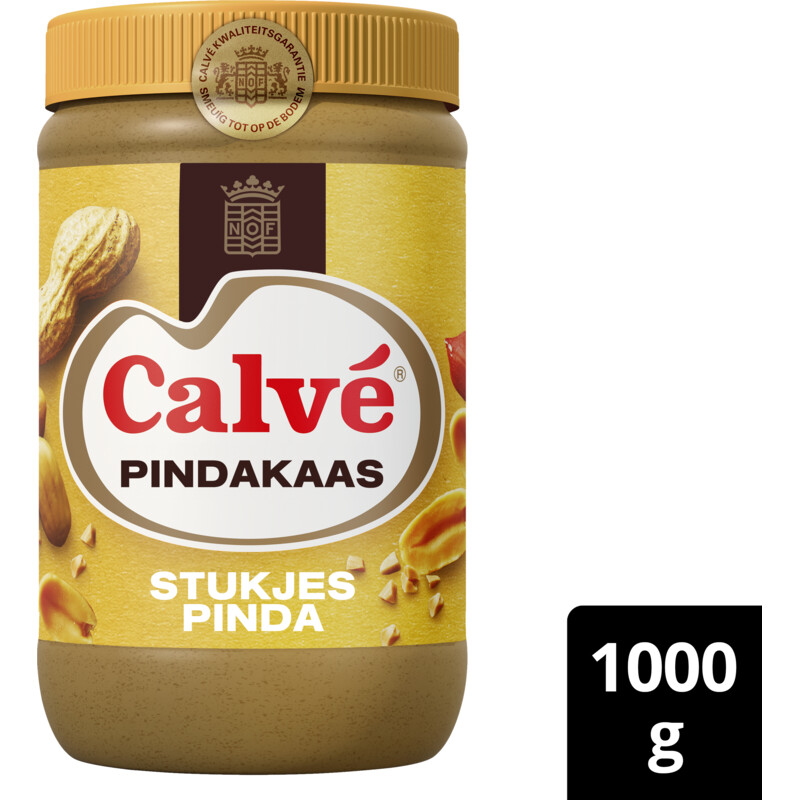 Calvé Pindakaas met stukjes pinda