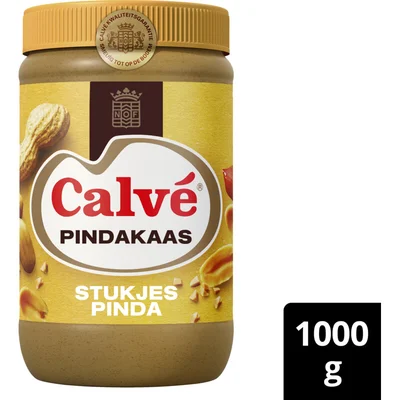 Calvé Pindakaas met stukjes pinda