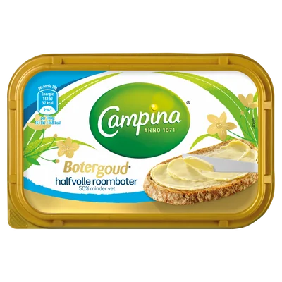 Campina Botergoud 50% minder vet