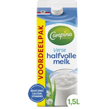 Campina Verse Halfvolle Melk Voordeelpak 1,5 L
