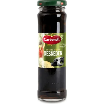 Carbonell Zwarte olijven gesneden