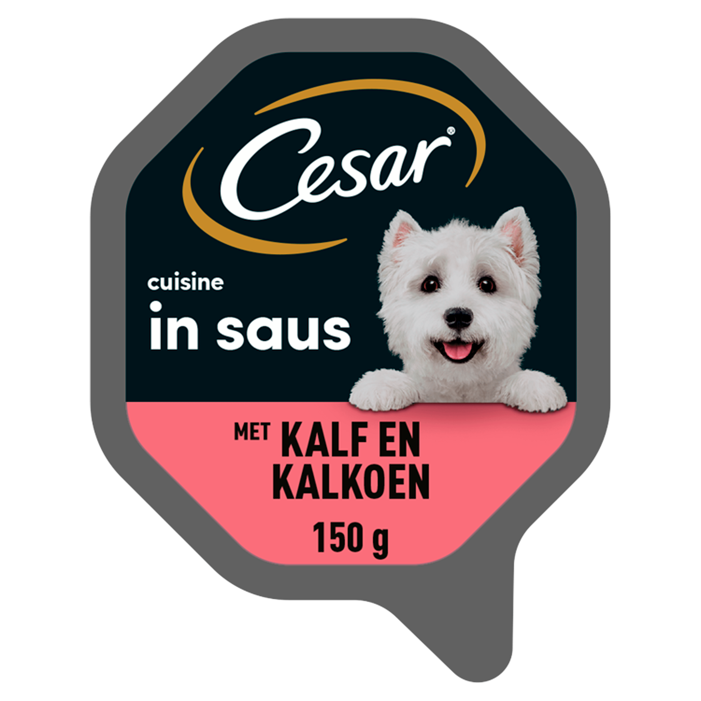 Cesar Cuisine Kalf &amp; Kalkoen Hondenvoer Kuipje 150 g
